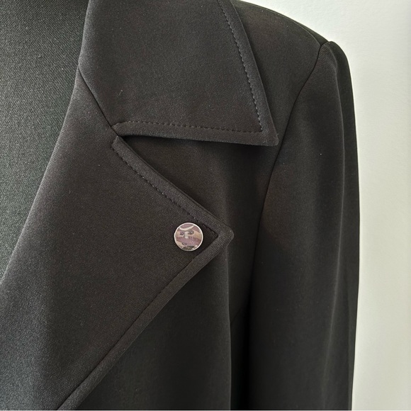 WHBM Black Assymetrical Zipper Blazer Jacket - Office Siren - Picture 11 of 17